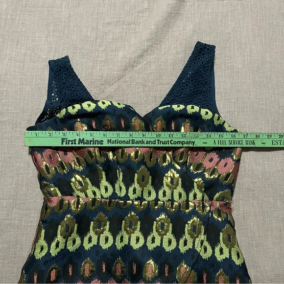 HD in Paris Anthropologie Yana Jacquard Peplum Top Blouse Size 4 Boho Chic - Picture 8 of 8